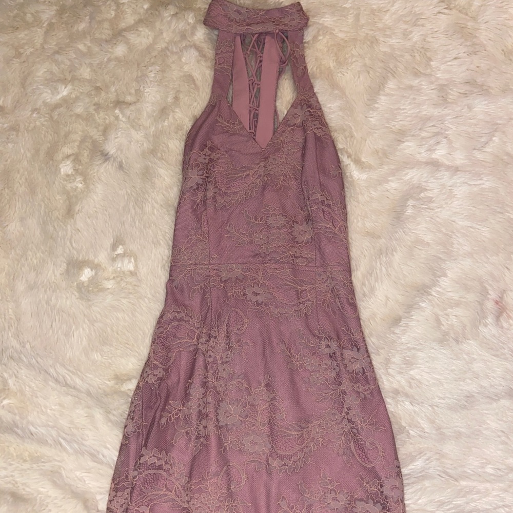 Tobi Lace Mauve Dress